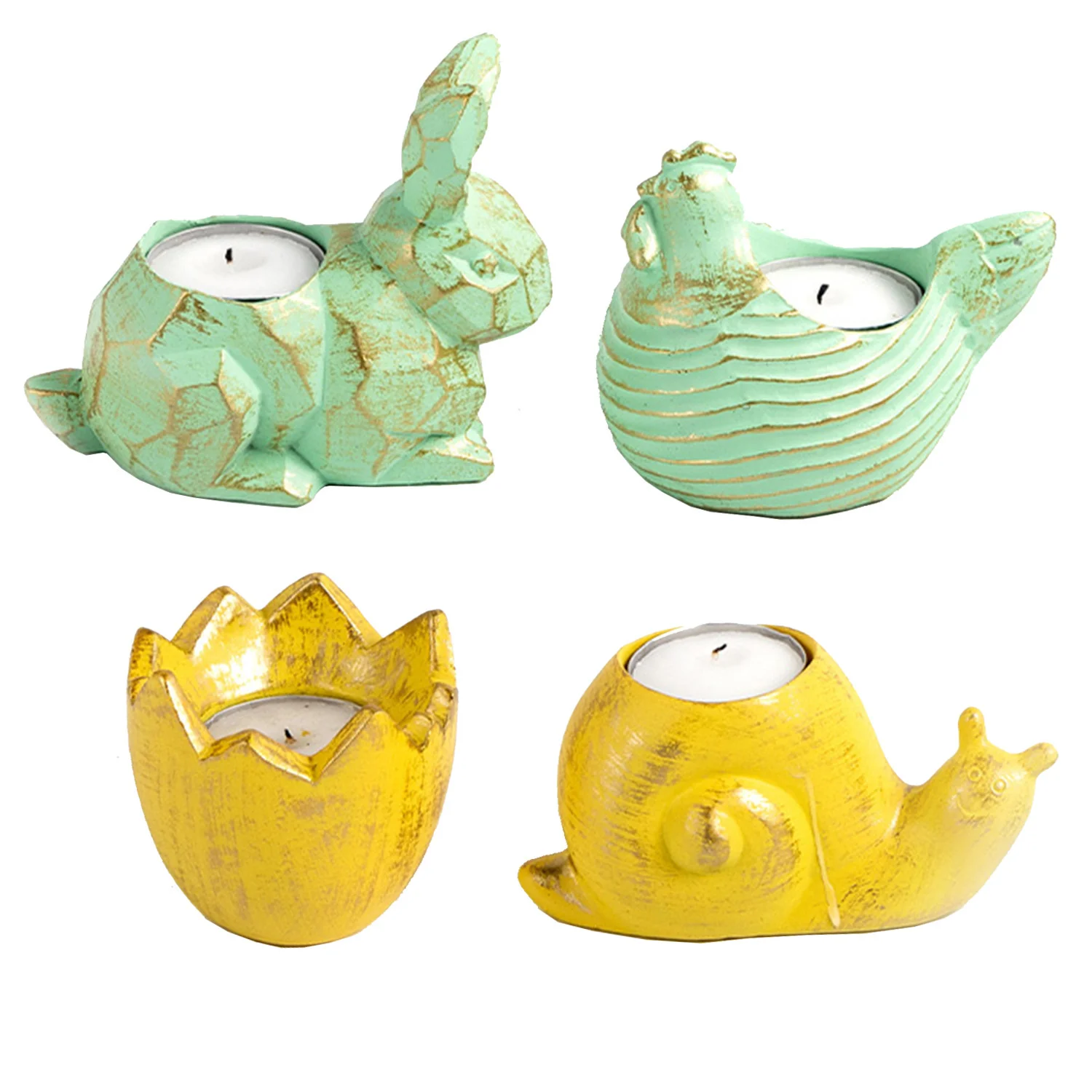 Easter Decoration Candle Holder Rabbit Egg Animal Home Party Decoration Candle Holder Resin Carved Snail Tabletop Decoration
Easter Decoration Candle Holder Rabbit Egg Animal Home Party Decoration Candle Holder Resin Carved Snail Tabletop Decoration