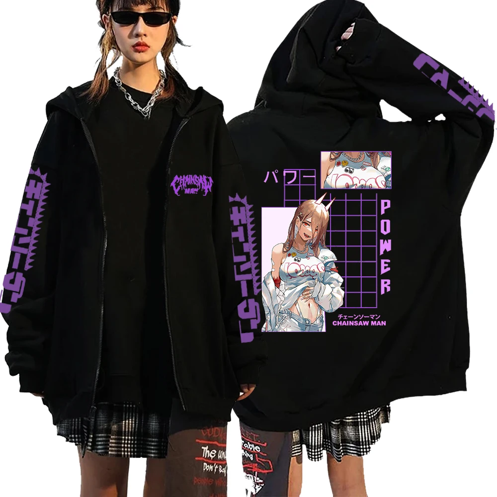Women Chainsaw Man Power Zipper Hoodie Kawaii Cartoon Graphic Gift Streetwear Winter Warm Fleece Zip-up Jacket Coat
Women Chainsaw Man Power Zipper Hoodie Kawaii Cartoon Graphic Gift Streetwear Winter Warm Fleece Zip-up Jacket Coat