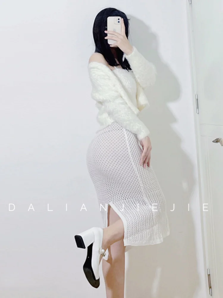 Knitted Sweet Mesh Long Skirt High Waist Slim Super Sexy Women Cute Mature And Elegant Korean streetwear checkerboard L0GL
Knitted Sweet Mesh Long Skirt High Waist Slim Super Sexy Women Cute Mature And Elegant Korean streetwear checkerboard L0GL