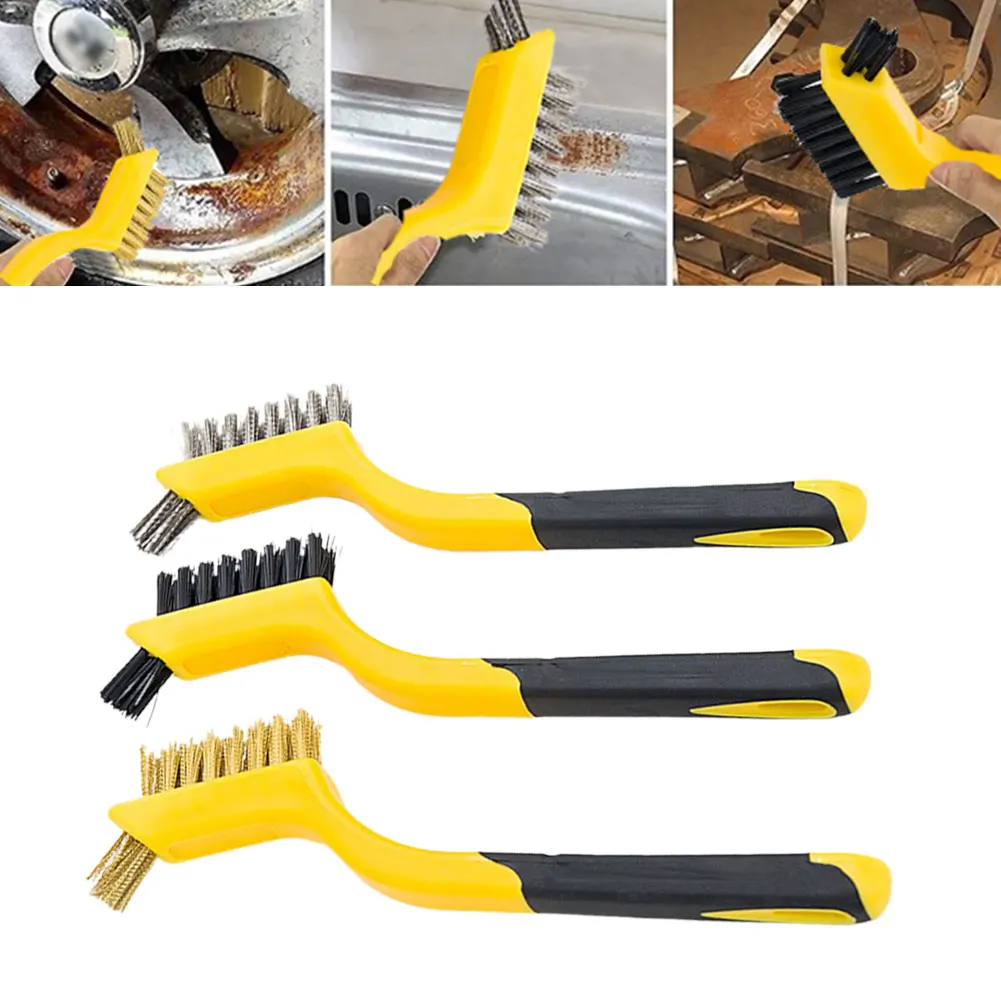 1pc Mini Wire Brush Brass Nylon & Stainless Steel Brushes 180mm Metal Rust Remover Clean Polish Cleaning Tool
1pc Mini Wire Brush Brass Nylon & Stainless Steel Brushes 180mm Metal Rust Remover Clean Polish Cleaning Tool