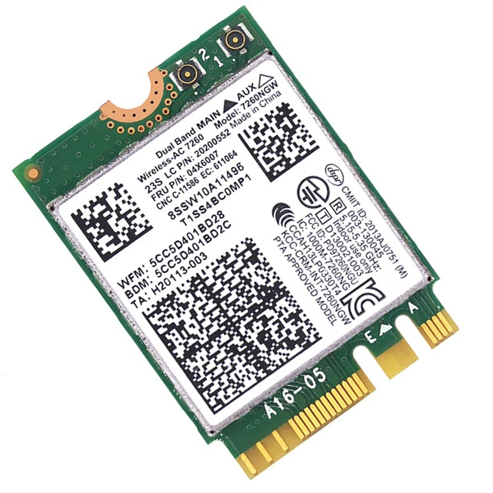 Беспроводная сетевая карта для Lenovo T440 X240 Y40 Y70 Y50 7260AC 4,0 Bluetooth 04X6007
Беспроводная сетевая карта для Lenovo T440 X240 Y40 Y70 Y50 7260AC 4,0 Bluetooth 04X6007