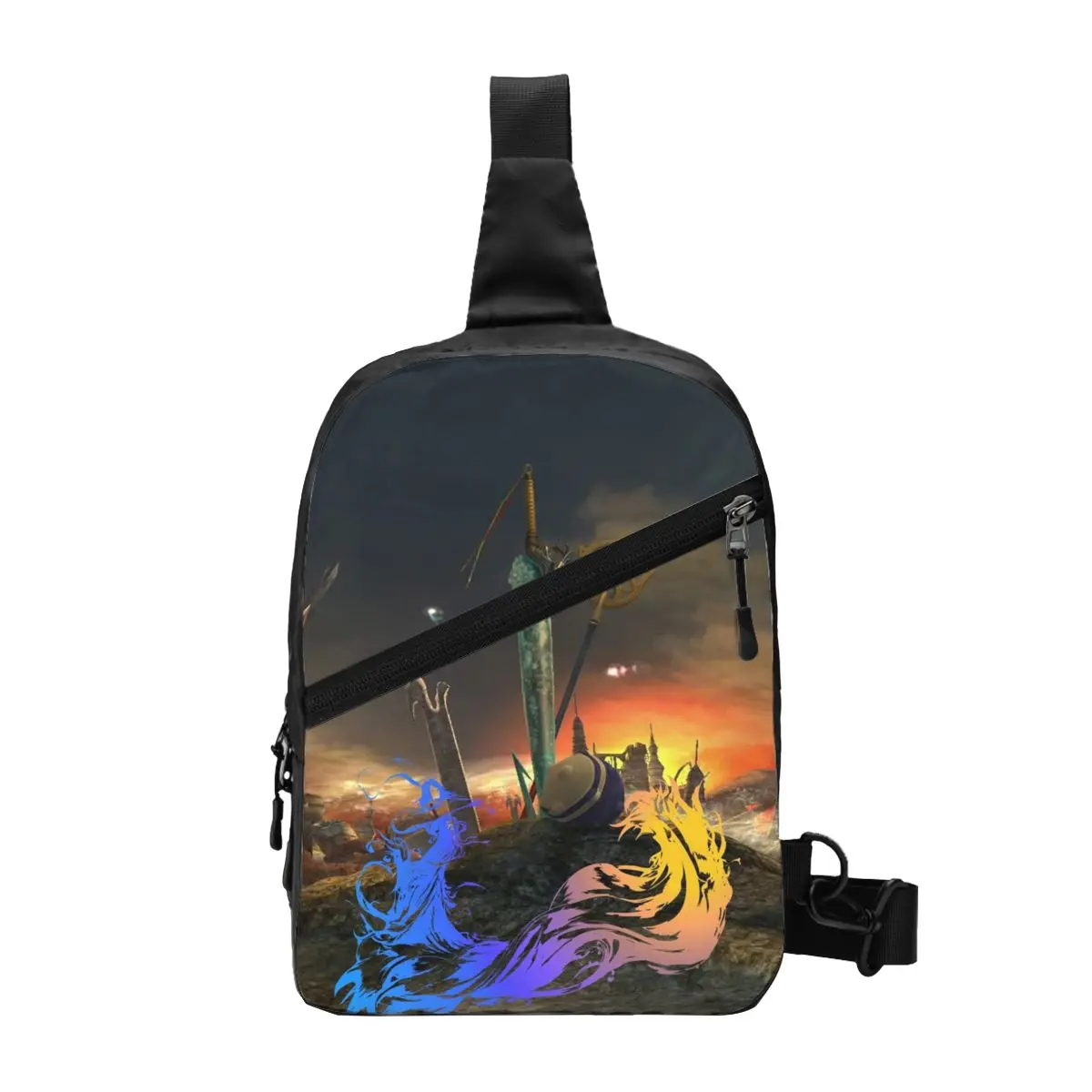 

FINAL FANTASY BAG FINAL FANTASY Chest Bag this is my story game Motorcycle Shoulder Bags Unisex Graphic Design Vintage Small Bag