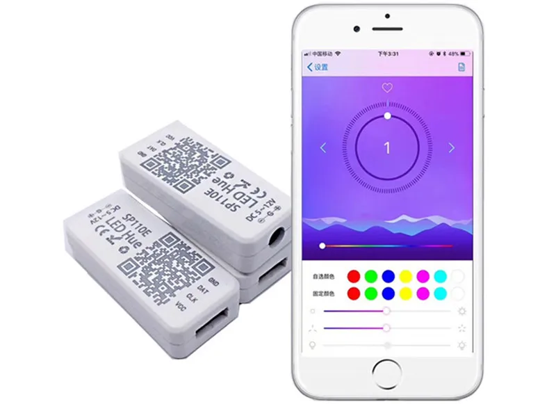 SP110E Bluetooth Led Pixel Strip Controller WS2811 WS2812 Dimmer SK6812 RGB RGBW APA102 WS2801 Smart Led Light Controller
SP110E Bluetooth Led Pixel Strip Controller WS2811 WS2812 Dimmer SK6812 RGB RGBW APA102 WS2801 Smart Led Light Controller