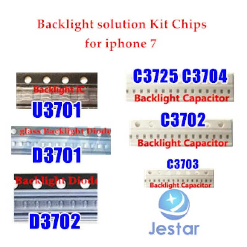10sets/lot for iPhone 7 Backlight Back light solution Kit driver ICs U3701 (LM3539A1) +D3701+D3702+C3725+C3703+C3702
10sets/lot for iPhone 7 Backlight Back light solution Kit driver ICs U3701 (LM3539A1) +D3701+D3702+C3725+C3703+C3702