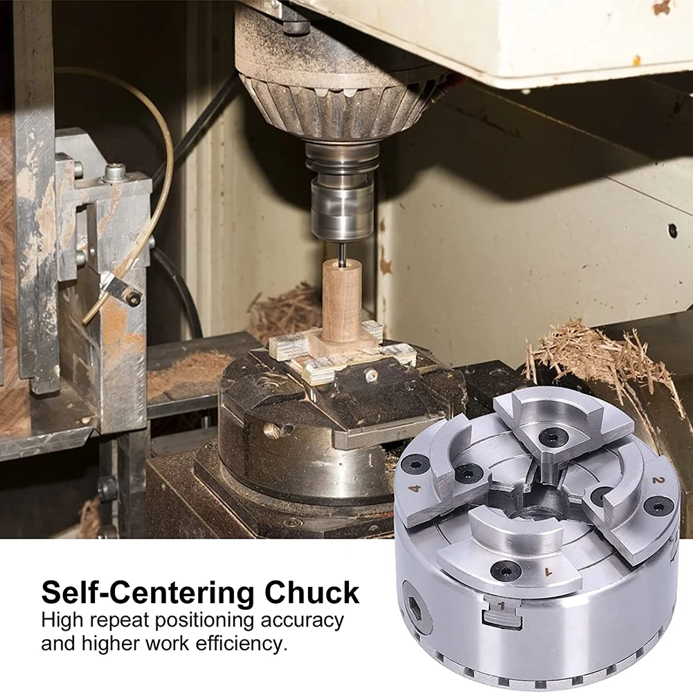 4In 4‑Jaw Self‑Centering Lathe Chuck With M33 Thread 2.5mm Wrench 96mm Chuck OD Woodworking Turning Tools Accessories
4In 4‑Jaw Self‑Centering Lathe Chuck With M33 Thread 2.5mm Wrench 96mm Chuck OD Woodworking Turning Tools Accessories