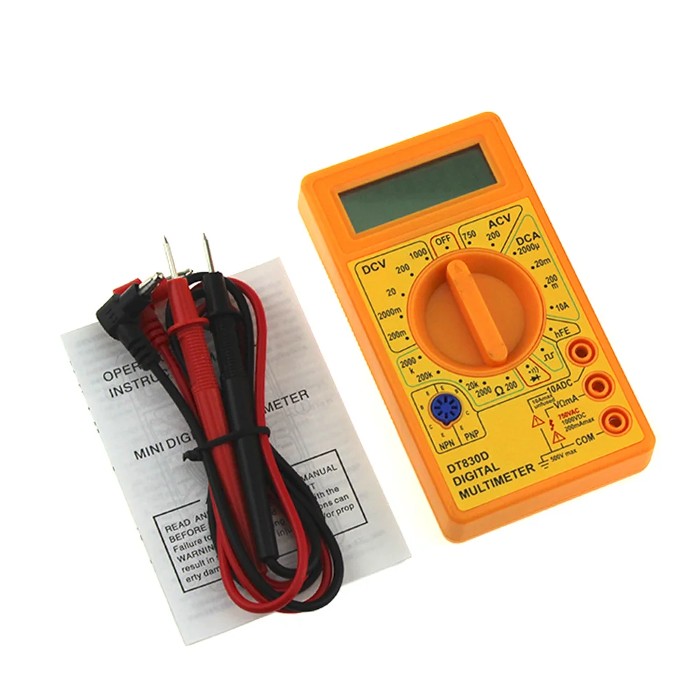 Mini Digital Multimeter voltmeter Voltage Ampere Ohm Tester DCAC Ammeter Power Meter Test With Lead Probe Buzzer Meter
Mini Digital Multimeter voltmeter Voltage Ampere Ohm Tester DCAC Ammeter Power Meter Test With Lead Probe Buzzer Meter