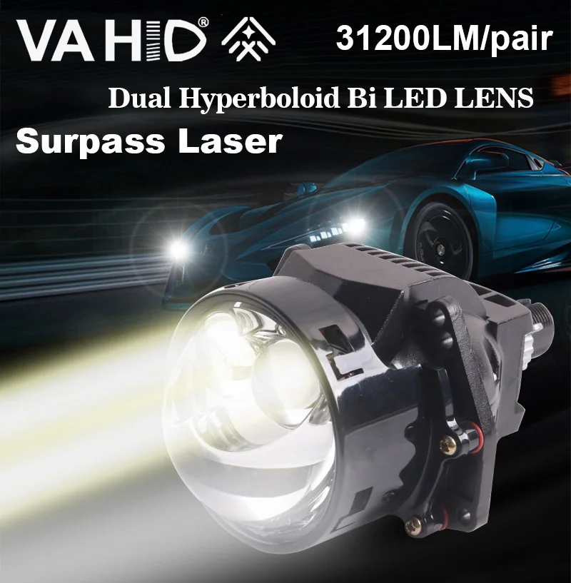 

E20 72W 6000K Hyperboloid Bi LED Projector Lens Matrix Auxliary LED Lights Auto Projector 3inch Headlight Lenses Lamps Car 1pair