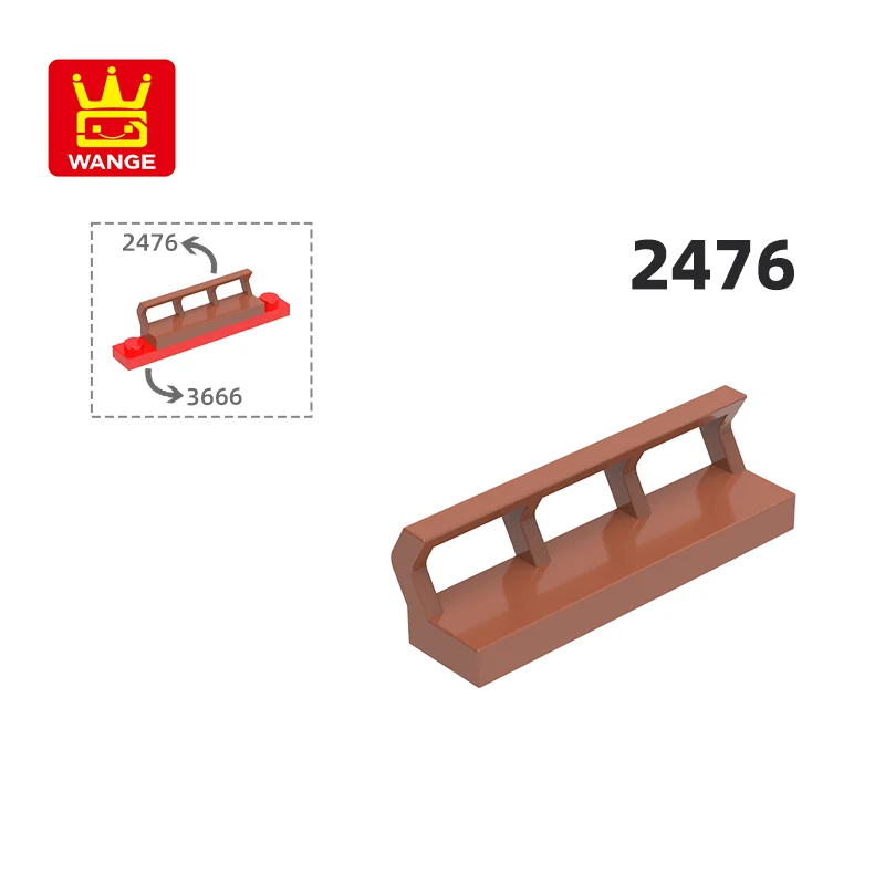 Конструктор Wange 3633 Вт 30413 15207 100 г/130 шт. дуговые перила конструктор совместимый с