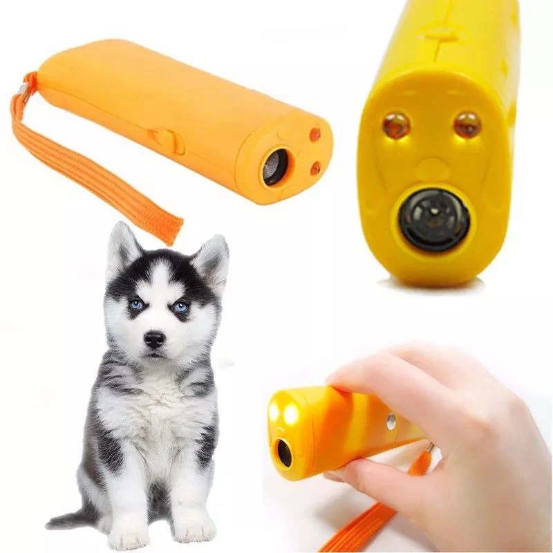 

Upgraded Dog Repeller 3 in 1 Anti Bark Stop Barking Trainer Devices Training Flashlight LED Ultrasonic Handheld Dog Repellent