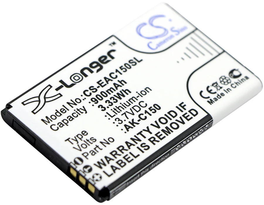 Cameron Sino Mobile SmartPhone Replacement Li-ion Battery 900mAh For AK-C150 HTC Telme C150, Telme C1 Free Tools
Cameron Sino Mobile SmartPhone Replacement Li-ion Battery 900mAh For AK-C150 HTC Telme C150, Telme C1 Free Tools