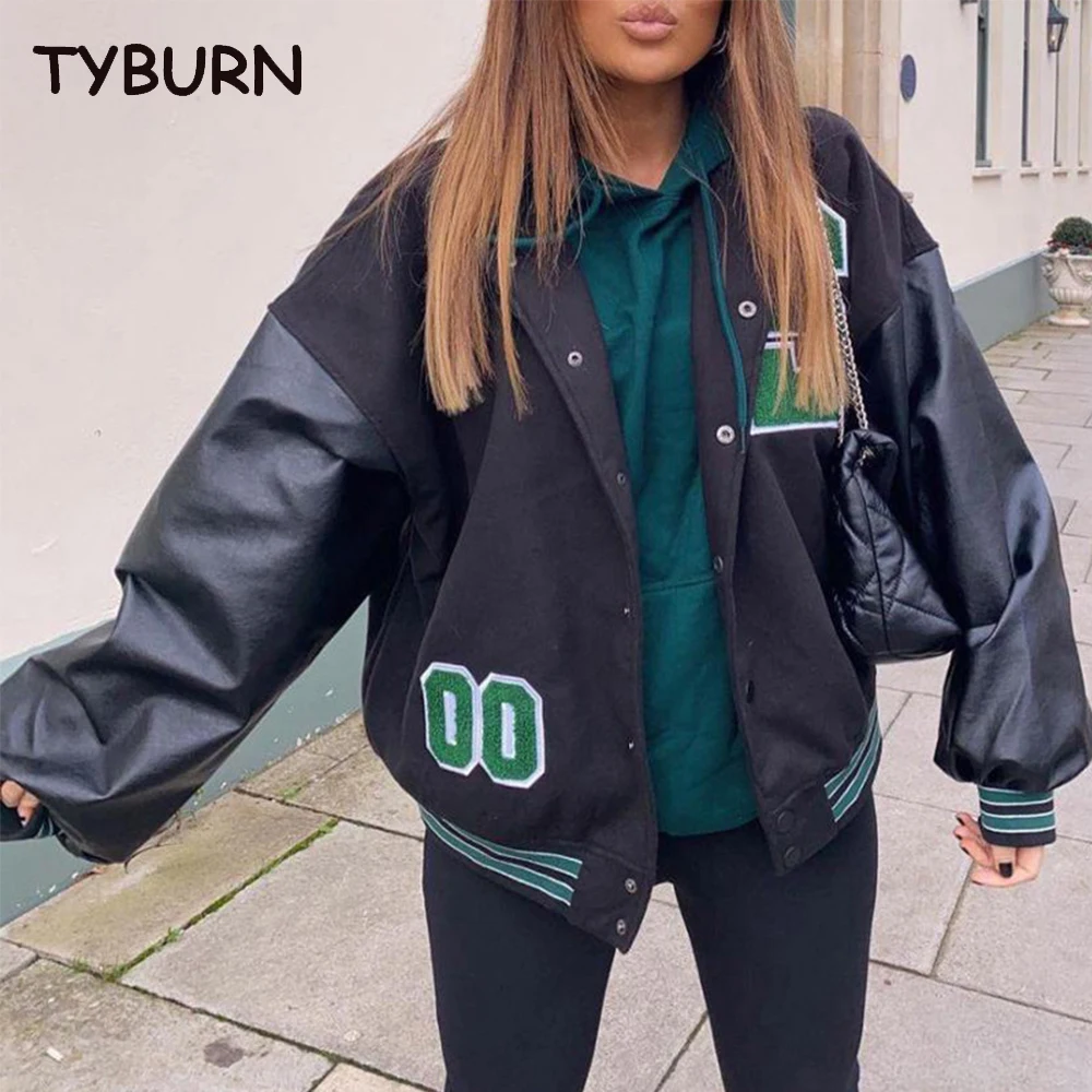 TYBURN Autumn Winter New Street Baseball Jersey Women's Letter Embroidered Hip Hop Fleece Jacket College Coat Women
TYBURN Autumn Winter New Street Baseball Jersey Women's Letter Embroidered Hip Hop Fleece Jacket College Coat Women