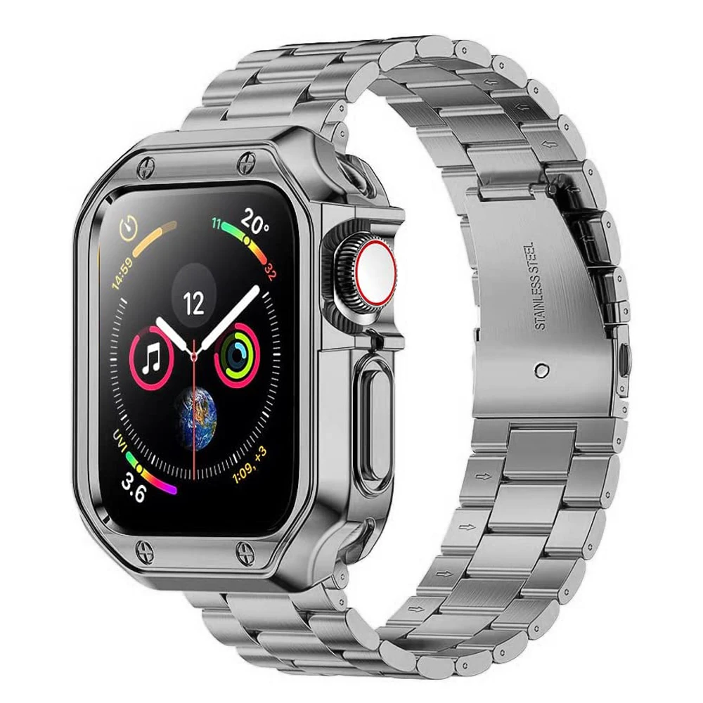 2pcs for apple watch ultra 49mm band + case series 8 7 45mm 41mm se 6 5 4 44mm 40mm stainless steel strap TPU protector case
2pcs for apple watch ultra 49mm band + case series 8 7 45mm 41mm se 6 5 4 44mm 40mm stainless steel strap TPU protector case