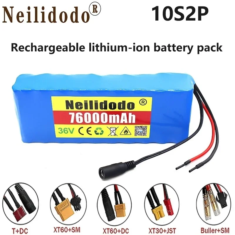 Aviation Arrival 18650 10S2P 36V Lithium-ion Rechargeable Battery Pack Charger for Electric Bicycles, Balance Bikes, Etc
Aviation Arrival 18650 10S2P 36V Lithium-ion Rechargeable Battery Pack Charger for Electric Bicycles, Balance Bikes, Etc