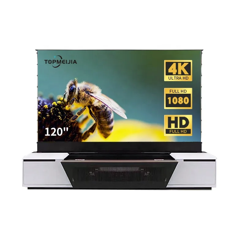 120 inch Intelligent Laser TV projection screen integrated cabinet for BENQ V7050i Ultra Short Throw 4K Laser Projector
120 inch Intelligent Laser TV projection screen integrated cabinet for BENQ V7050i Ultra Short Throw 4K Laser Projector