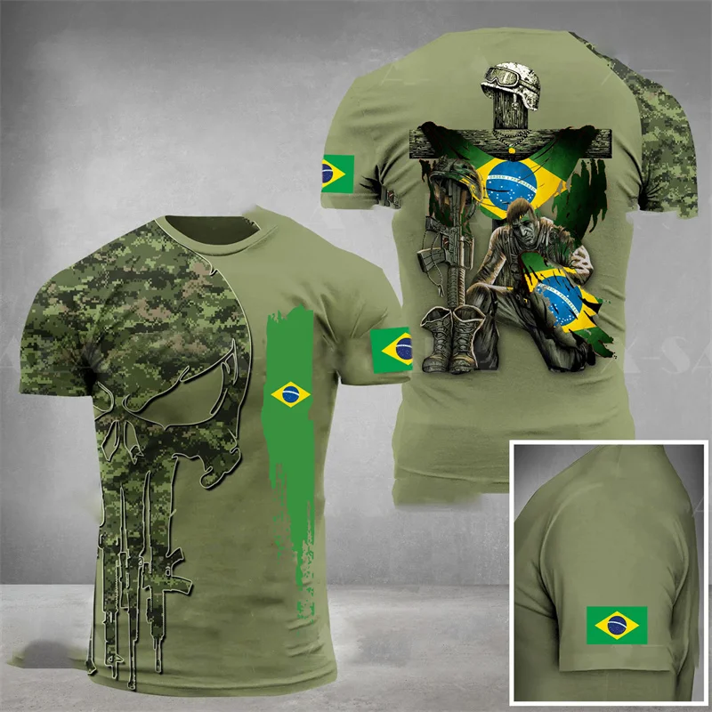 2022 New Brazilian Men's T-shirt Veterans Flag Top Summer T-shirt Short Sleeve T-shirt 3D Print T-shirt
2022 New Brazilian Men's T-shirt Veterans Flag Top Summer T-shirt Short Sleeve T-shirt 3D Print T-shirt