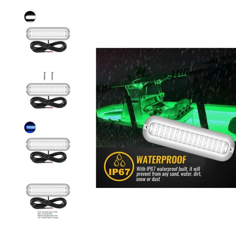 4 Colors Optional Reliable Clear Lens Pontoon Light Rectangle Underwater Lamp Shock Resistant for Boat
4 Colors Optional Reliable Clear Lens Pontoon Light Rectangle Underwater Lamp Shock Resistant for Boat