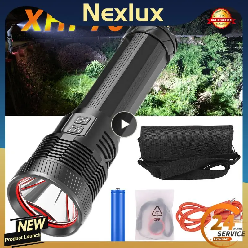 The New XHP70 Outdoor Portable Powerful Shoulder Searchlight USB Rechargeable Dual-switch LED Flashlight With Built-in Battery
The New XHP70 Outdoor Portable Powerful Shoulder Searchlight USB Rechargeable Dual-switch LED Flashlight With Built-in Battery