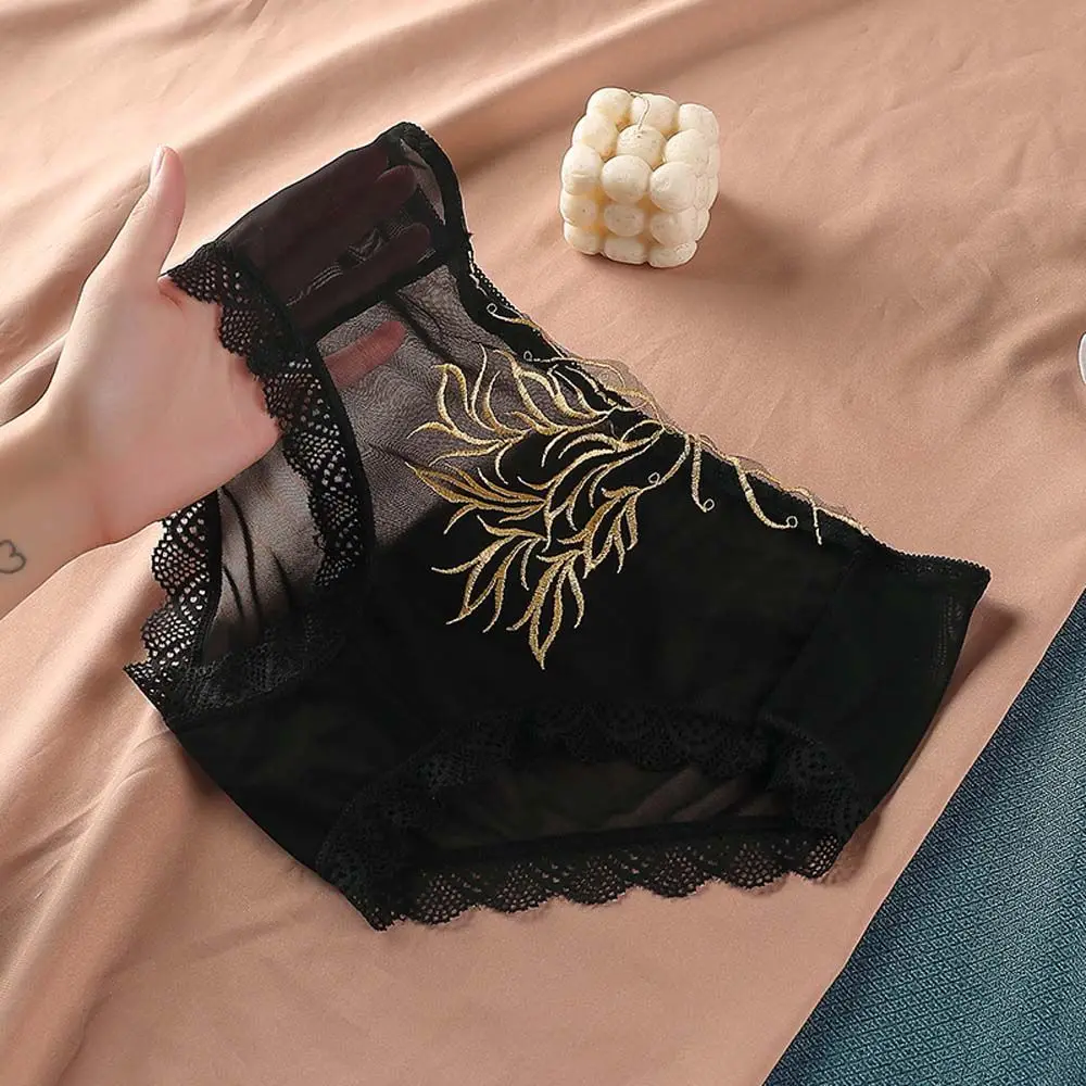 Thin Strap High Elastic Breathable Mesh Briefs Ladies Sexy Lace Panties Hollow Embroidered Flower Underwear
Thin Strap High Elastic Breathable Mesh Briefs Ladies Sexy Lace Panties Hollow Embroidered Flower Underwear