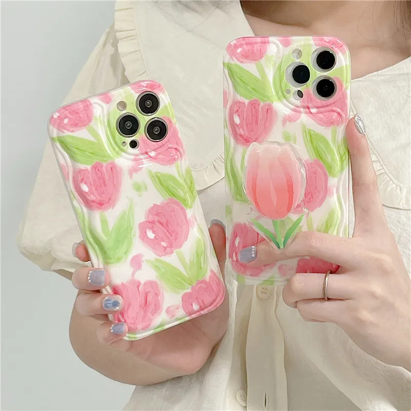 Oil Painting Tulip floral Stand Holder Silicone Protective TPU Phone Case For iPhone X XR XSmax 11 12 13 Pro Max Soft Back Cover
Oil Painting Tulip floral Stand Holder Silicone Protective TPU Phone Case For iPhone X XR XSmax 11 12 13 Pro Max Soft Back Cover