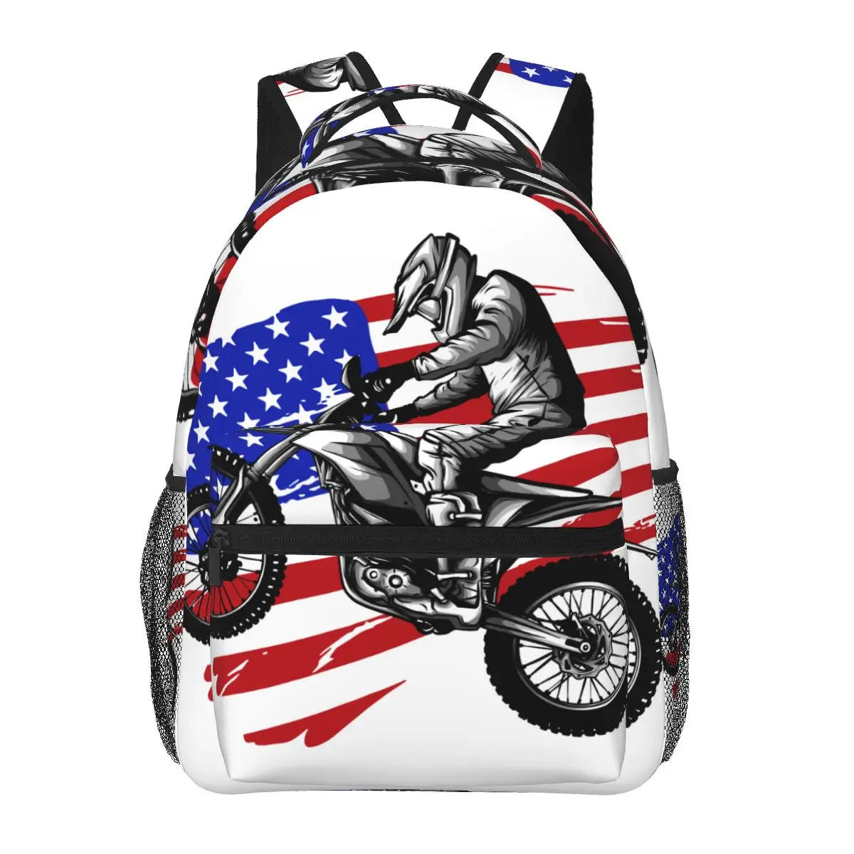 American Motocross Motorcycle Print Backpack Women Men Large Capacity Backpack Outdoor Travel Bag Casual Backpack
American Motocross Motorcycle Print Backpack Women Men Large Capacity Backpack Outdoor Travel Bag Casual Backpack