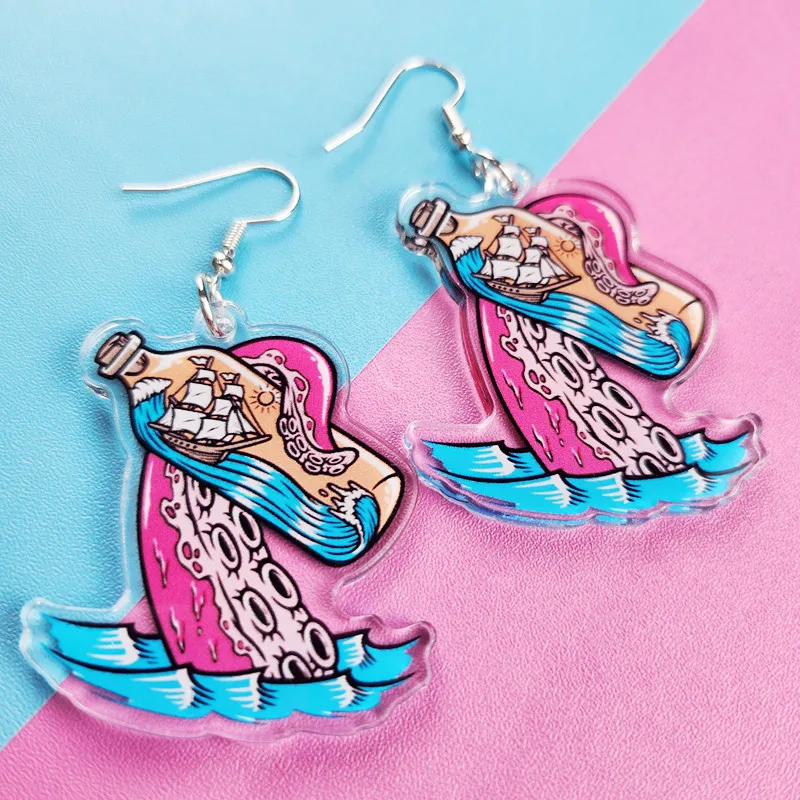 New Cute Squid rafting boat Acrylic Earrings Novel Jewelry Personalized and Creative Earrings Suitable for Women's Gifts
New Cute Squid rafting boat Acrylic Earrings Novel Jewelry Personalized and Creative Earrings Suitable for Women's Gifts