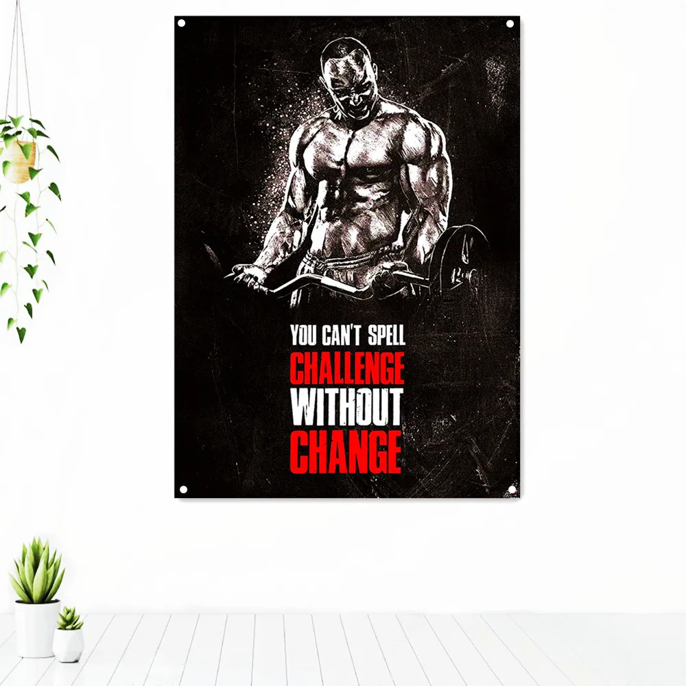 YOU CAN'T SPELL CHALLENGE WITHOUT CHANGE Sports Fitness Poster Wall Art Exercise Inspirational Tapestry Gym Workout Banner Flag
YOU CAN'T SPELL CHALLENGE WITHOUT CHANGE Sports Fitness Poster Wall Art Exercise Inspirational Tapestry Gym Workout Banner Flag