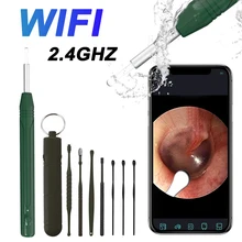 WIFI Visual Ear Digging Spoon Endoscope Camera 2.4GHZ 5V IPX Micro USB Mini cleaning Safe cameras For iPhone XIAOMI Smart Phone