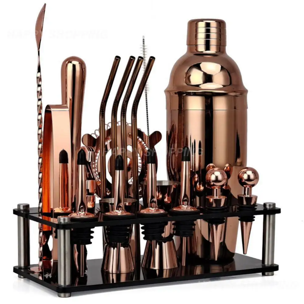 Bartending Tools 20pcs 750ml Stainless Steel Suitable For Home Or Party Shaker Glass Cocktail Kitchen Accessories Bartending Set
Bartending Tools 20pcs 750ml Stainless Steel Suitable For Home Or Party Shaker Glass Cocktail Kitchen Accessories Bartending Set