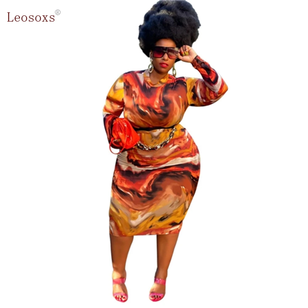 Plus Size Women's Clothing Sexy Bodycon Dresses for Women Fashion Tie-dye Print Midi Dress Round Neck Long Sleeve Spring Clothes
Plus Size Women's Clothing Sexy Bodycon Dresses for Women Fashion Tie-dye Print Midi Dress Round Neck Long Sleeve Spring Clothes