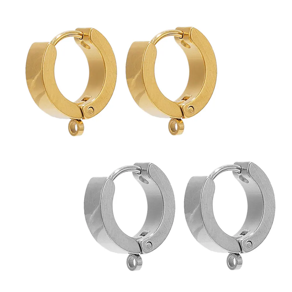 1Pair Stainless Steel Gold/Steel Color Flat Ear Stud Hooks With Loop Round for DIY Jewelry Making Punk Hiphop Earring
1Pair Stainless Steel Gold/Steel Color Flat Ear Stud Hooks With Loop Round for DIY Jewelry Making Punk Hiphop Earring
