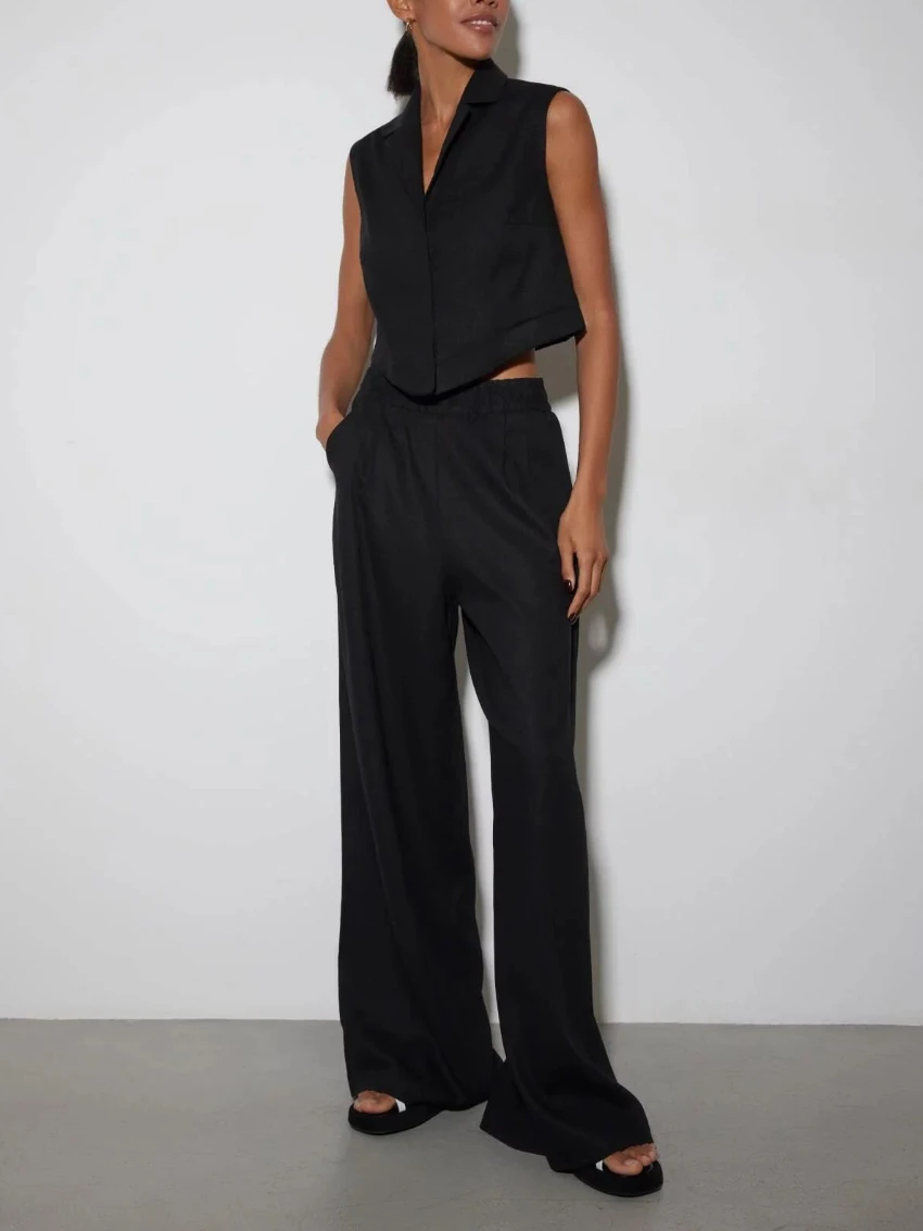 Bronladies Summer Womem Linen Cotton Chic Vest & Pants Suit Two-Piece Set 2023 Office Ladies Chic 2 Piece Sets Womens Outfits
Bronladies Summer Womem Linen Cotton Chic Vest & Pants Suit Two-Piece Set 2023 Office Ladies Chic 2 Piece Sets Womens Outfits