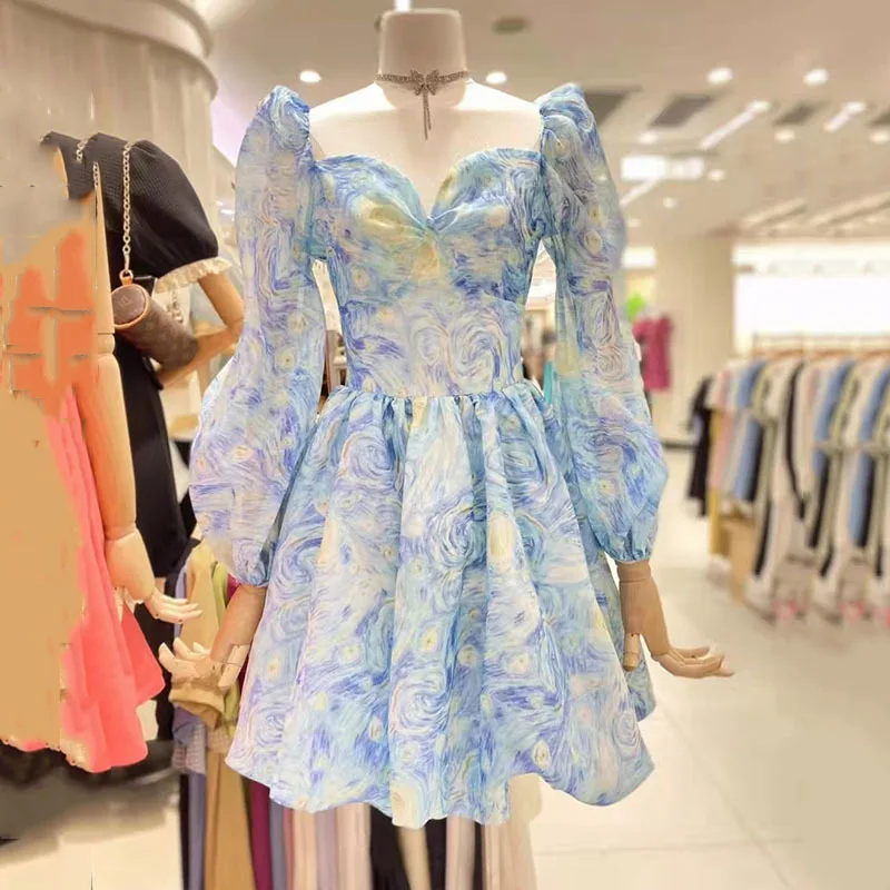 SeeBeautiful Exposed Back Tie Bow-knot Printed Stitching Loose Mini Dress Long Sleeve Summer 2022 New Fashion Q272
SeeBeautiful Exposed Back Tie Bow-knot Printed Stitching Loose Mini Dress Long Sleeve Summer 2022 New Fashion Q272