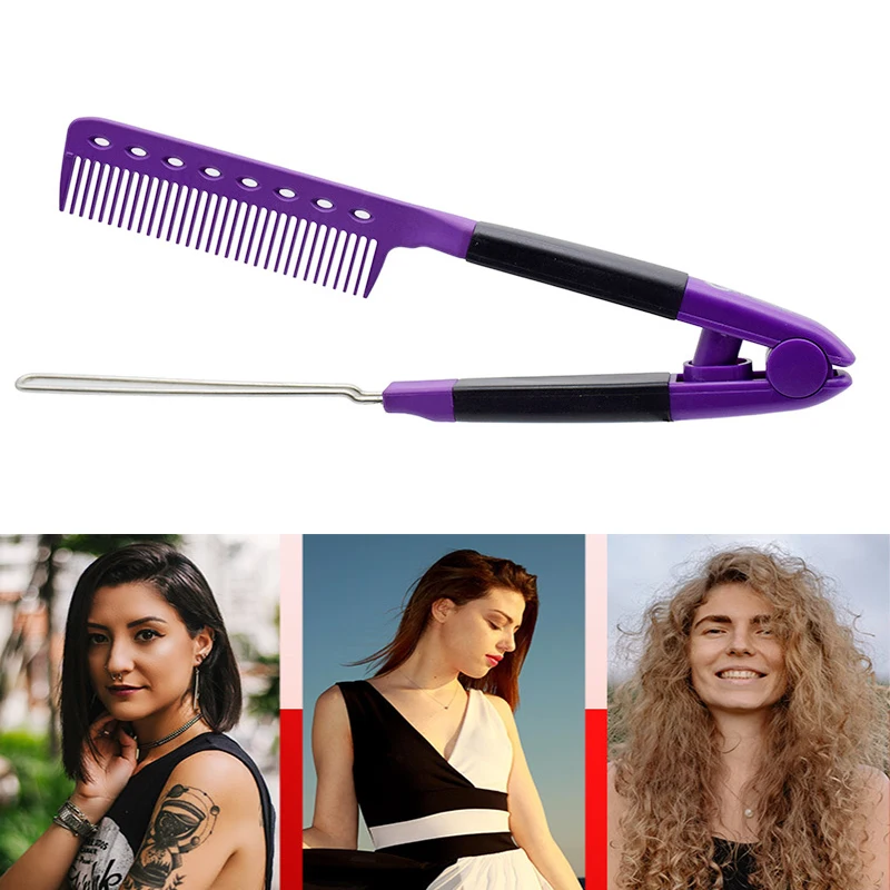 V Type Washable Folding Hair Straightener Comb Hairdressing Brush Comb Hair Styling Clip Tool Barber Accessory Comb For Hair 1pc
V Type Washable Folding Hair Straightener Comb Hairdressing Brush Comb Hair Styling Clip Tool Barber Accessory Comb For Hair 1pc