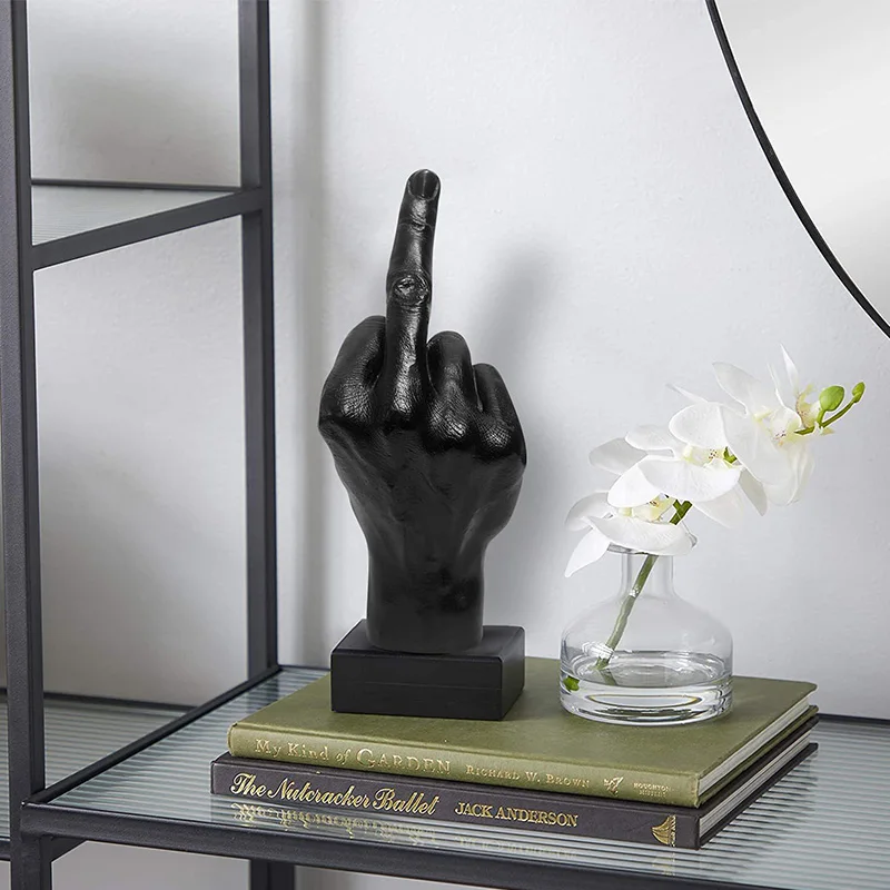 Nordic Decoration Home Sculpture Middle Finger Statue Ornament Home Desk Decoration Resin Craft for Room Decor Accessories
Nordic Decoration Home Sculpture Middle Finger Statue Ornament Home Desk Decoration Resin Craft for Room Decor Accessories