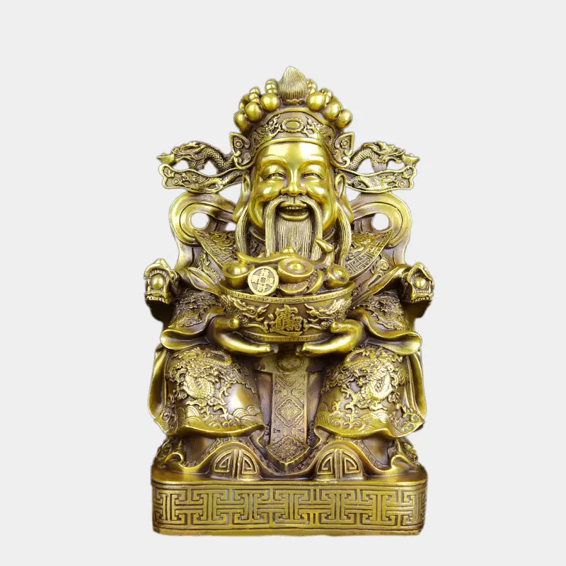 Pure Copper God of Wealth Buddha Statue Statue Decoration Ornaments Home Worship Fortune Copper Literary and Wealth Statue
Pure Copper God of Wealth Buddha Statue Statue Decoration Ornaments Home Worship Fortune Copper Literary and Wealth Statue