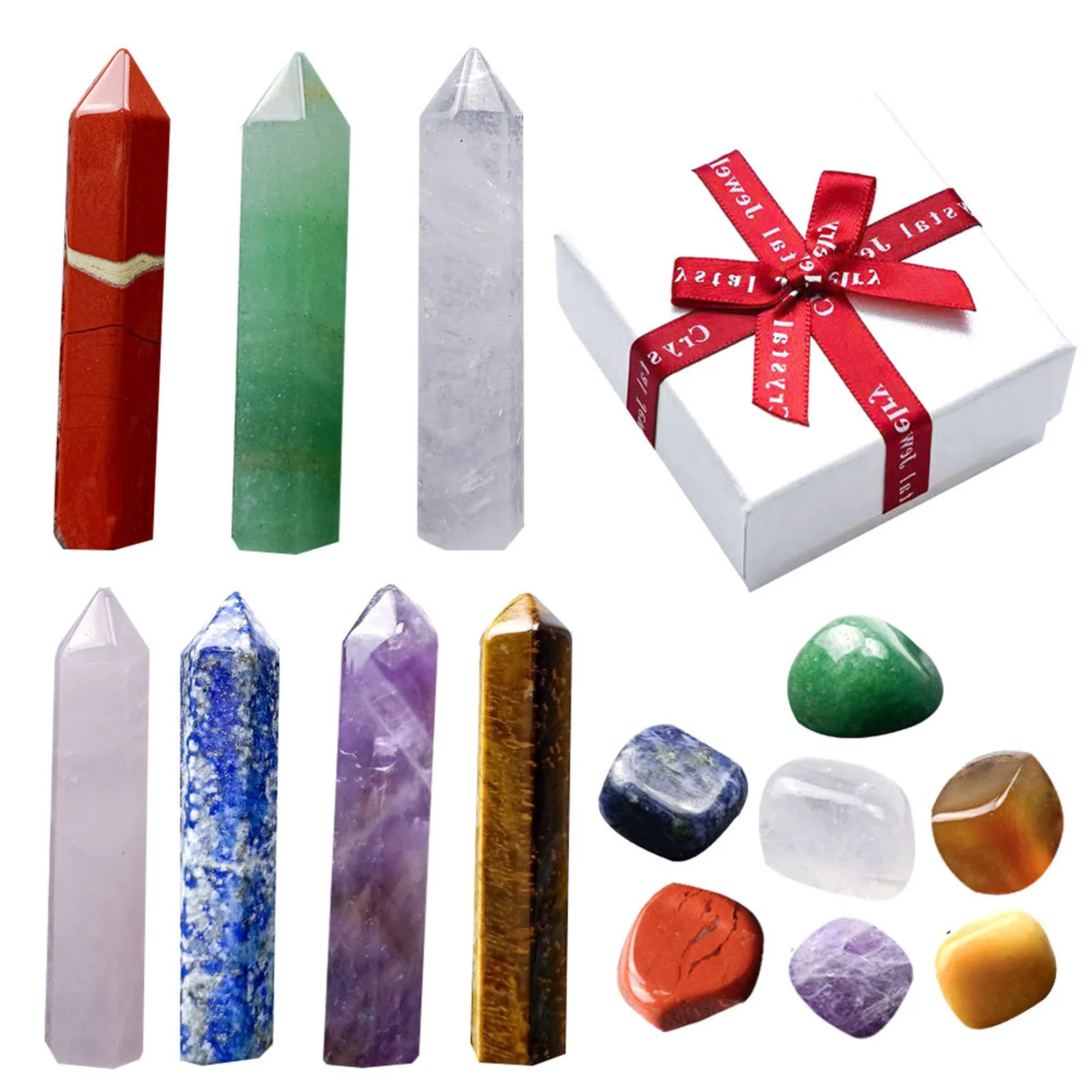 14pcs Natural Crystal Single Point Healing Crystal Wand 6 Faceted Reiki Chakra Stones Crystal Healing Prism For Reiki Gifts
14pcs Natural Crystal Single Point Healing Crystal Wand 6 Faceted Reiki Chakra Stones Crystal Healing Prism For Reiki Gifts
