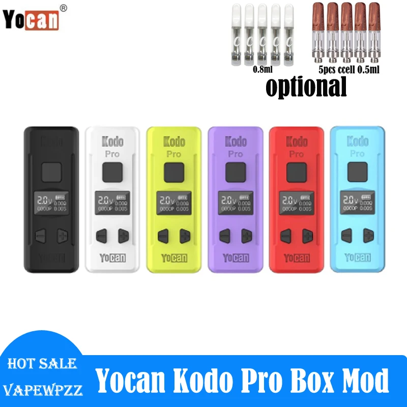 Оригинальный бокс-мод Yocan Kodo Pro, батарея 400 мАч, аккумулятор 510 резьбовой картридж 10s, батарея предварительного нагрева, электронная сигарета, OLED экран
Оригинальный бокс-мод Yocan Kodo Pro, батарея 400 мАч, аккумулятор 510 резьбовой картридж 10s, батарея предварительного нагрева, электронная сигарета, OLED экран
