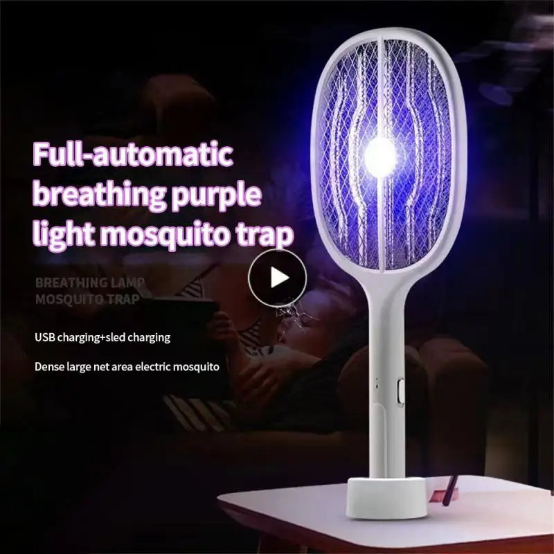 

Летняя мухобойка «Два в одном», электрический шокер, Беспроводная зарядка, стандартное средство для уничтожения насекомых, защита от комаров, УФ-лампа