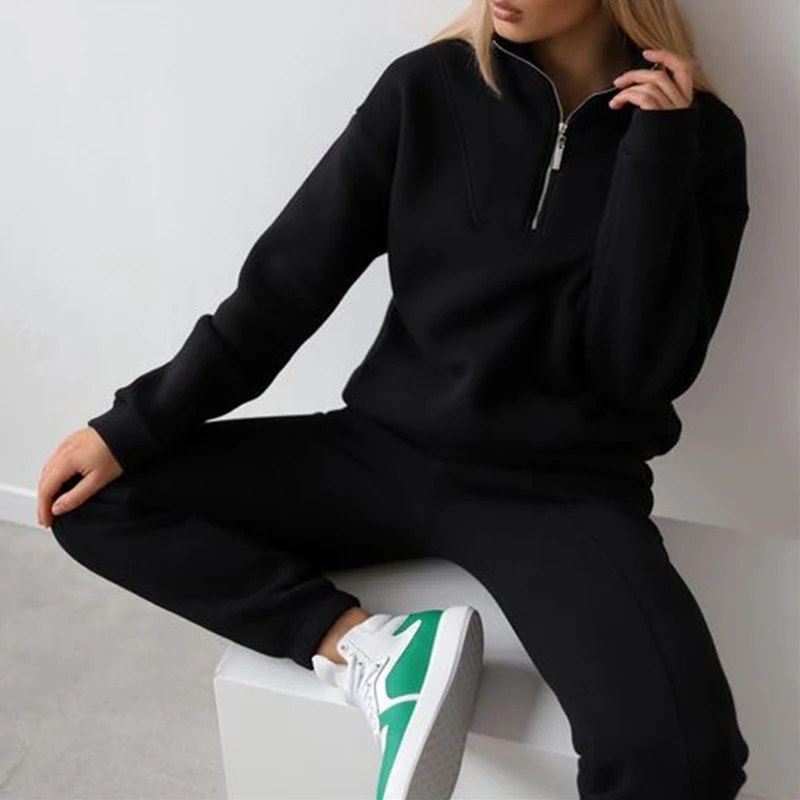 Fall Casual Ladies Two-piece Set Elegant Long Sleeve Sportswear Suit Fashion Temperament Zipper Sweatshirt Straight Pants Outfit
Fall Casual Ladies Two-piece Set Elegant Long Sleeve Sportswear Suit Fashion Temperament Zipper Sweatshirt Straight Pants Outfit