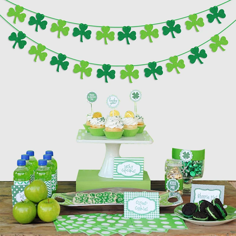 Felt Shamrock Clover Garland Banner NO DIY St Patrick 's Day Banner Decor Garland Decorations Irish Party Supplies Party Toys
Felt Shamrock Clover Garland Banner NO DIY St Patrick 's Day Banner Decor Garland Decorations Irish Party Supplies Party Toys