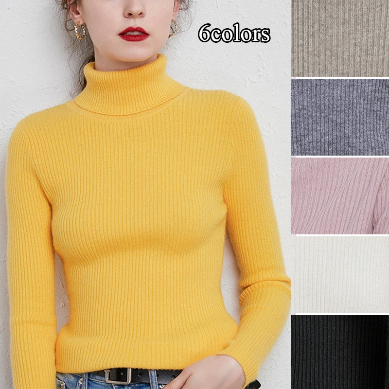 Striped Slim Knit Sweater For Women Girls Simple All-match Pure Color Turtleneck Sweater Cozy Long Sleeve For Ladies
Striped Slim Knit Sweater For Women Girls Simple All-match Pure Color Turtleneck Sweater Cozy Long Sleeve For Ladies