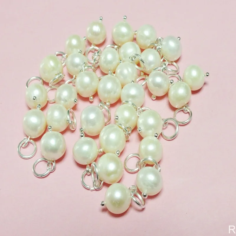 

100pcs 10mm White A+ Quality Loose Round freshwater pearls beads dangle chrams