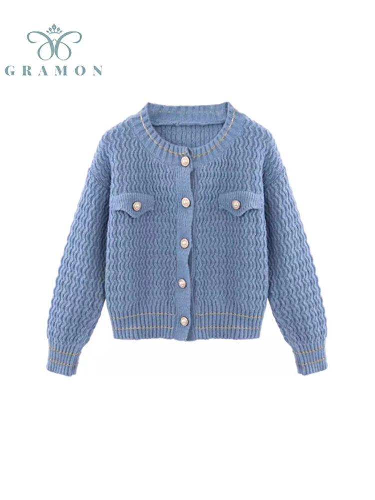 Autumn Winter Women Crew Neck Knit Cardigan Fashion Korean Style Long Sleeve Female Sweater French Elegant Knitwear Lady Top Ins
Autumn Winter Women Crew Neck Knit Cardigan Fashion Korean Style Long Sleeve Female Sweater French Elegant Knitwear Lady Top Ins