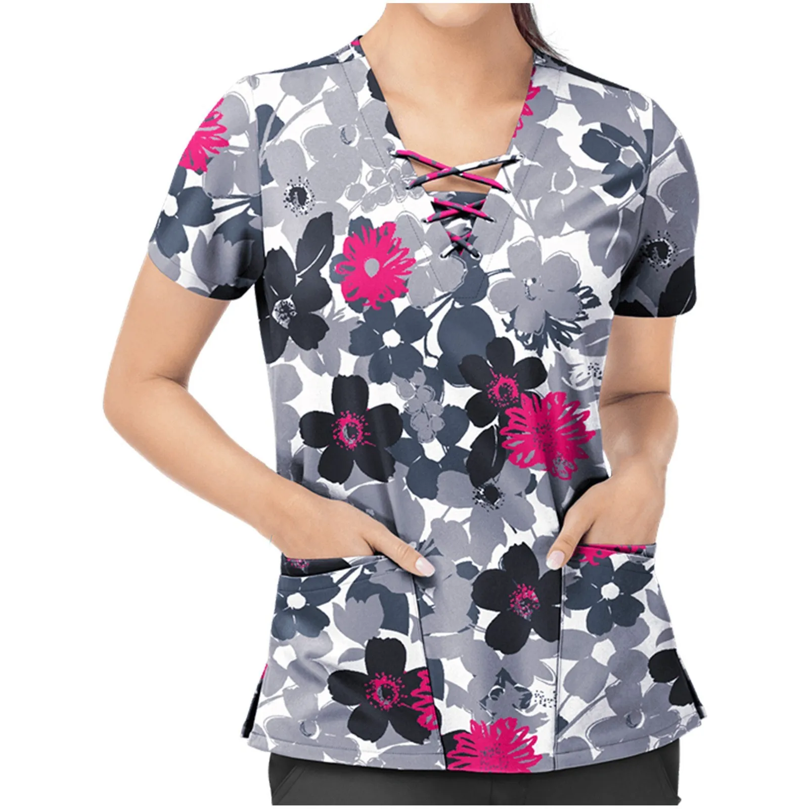 Женская футболка с коротким рукавом, одежда с цветочным принтом, топы для женщин, Harajuku, с v-образным вырезом, бандажные топы, Рабочая форма, фу...
Женская футболка с коротким рукавом, одежда с цветочным принтом, топы для женщин, Harajuku, с v-образным вырезом, бандажные топы, Рабочая форма, фу...