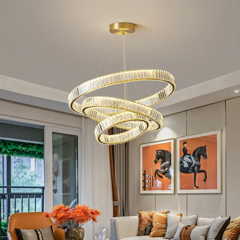 

Современная роскошная хрустальная люстра для виллы, столовой, гостиной, потолочная лампа, внутреннее светодиодное освещение, светильник для отеля, роскошная хрустальная лампа