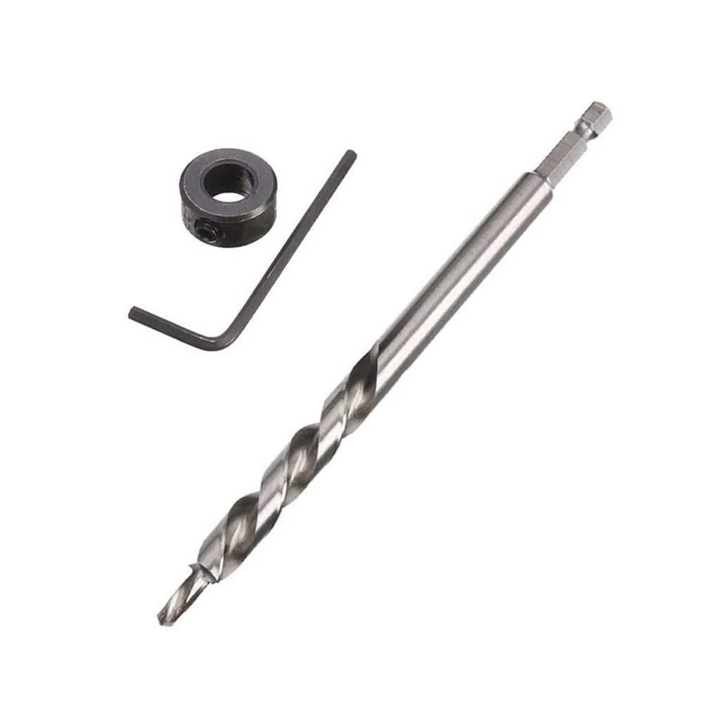 9mm Drill Bit HSS Hex Shank Limit Ring Locator Parts Pilot Pocket Hole Power Tools Step Woodworking Accessories
9mm Drill Bit HSS Hex Shank Limit Ring Locator Parts Pilot Pocket Hole Power Tools Step Woodworking Accessories