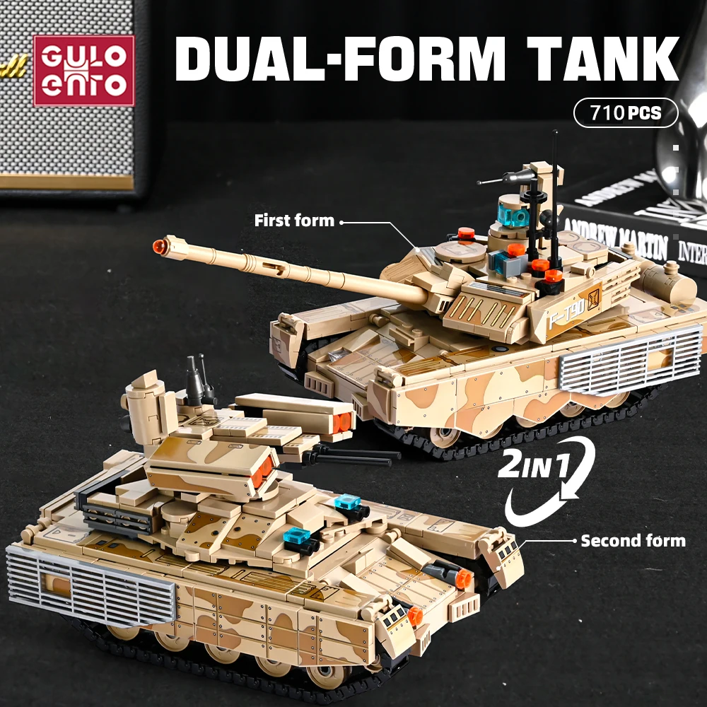 Military T90S Dual Form Tank Building Blocks Main Battle Bmpt-72 Army Weapons Assembly Bricks Children Toys Gifts for Adults Boy
Military T90S Dual Form Tank Building Blocks Main Battle Bmpt-72 Army Weapons Assembly Bricks Children Toys Gifts for Adults Boy