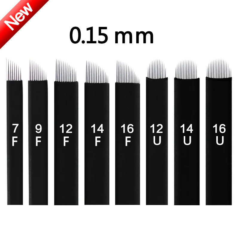 0.15mm 50Pcs Laminas Nano Tebori Microblading Black 12/14/16/18 Flex U Shape Tattoo Needles Blade Permanent Makeup Eyebrow Pen
0.15mm 50Pcs Laminas Nano Tebori Microblading Black 12/14/16/18 Flex U Shape Tattoo Needles Blade Permanent Makeup Eyebrow Pen