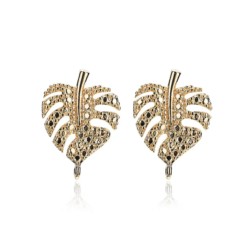 Color Retention Real Gold Plated Copper New Leaf With Ring Stud Earrings DIY Jewelry Making Findings
Color Retention Real Gold Plated Copper New Leaf With Ring Stud Earrings DIY Jewelry Making Findings