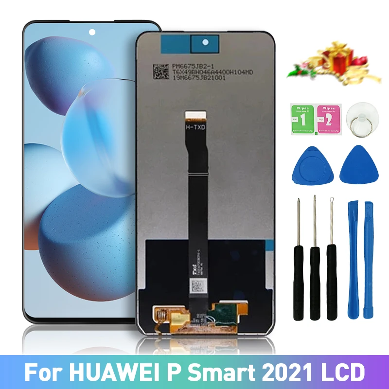 

ЖК-дисплей 6,67 дюйма для Huawei P smart 2021, дисплей с сенсорным экраном, запасная деталь для замены 100%, проверенная деталь, дигитайзер в сборе